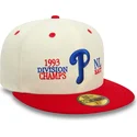 gorra-plana-beige-y-roja-ajustada-59fifty-93-division-de-philadelphia-phillies-mlb-de-new-era