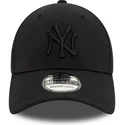 gorra-curva-negra-ajustada-con-logo-negro-39thirty-stretch-nylon-de-new-york-yankees-mlb-de-new-era