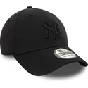 gorra-curva-negra-ajustada-con-logo-negro-39thirty-stretch-nylon-de-new-york-yankees-mlb-de-new-era