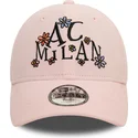 gorra-curva-rosa-ajustable-para-nino-9forty-needle-cord-de-ac-milan-serie-a-de-new-era