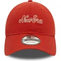 gorra-curva-naranja-ajustable-9twenty-heritage-script-de-new-era