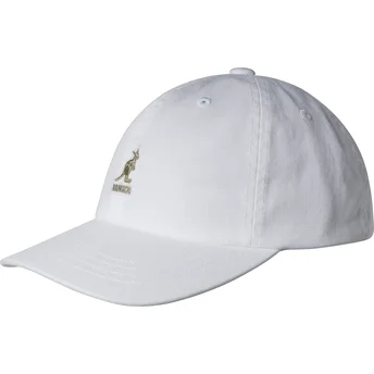 Gorra curva blanca ajustable Washed Baseball White de Kangol