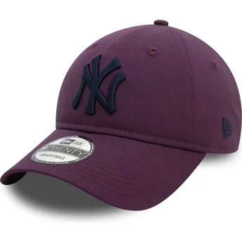 Gorra curva violeta ajustable con logo azul marino 9TWENTY League Essential de New York Yankees MLB de New Era