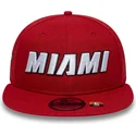 gorra-plana-roja-snapback-9fifty-statement-de-miami-heat-nba-de-new-era