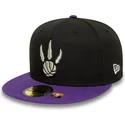 gorra-plana-negra-y-violeta-ajustada-59fifty-classic-de-toronto-raptors-nba-de-new-era