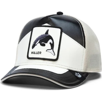 Gorra trucker negra y blanca orca Moto Lamba Killer The Farm de Goorin Bros.