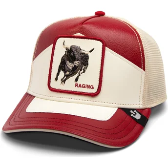 Gorra trucker roja y blanca toro Moto Lamba Raging The...