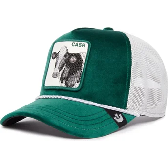 Gorra trucker verde y blanca vaca Cash Emerald Cow The...