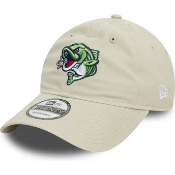 Gorra curva beige ajustable 9TWENTY de Gwinnett Stripers MiLB de New Era