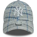 gorra-curva-azul-ajustable-para-mujer-9forty-tweed-de-new-york-yankees-mlb-de-new-era