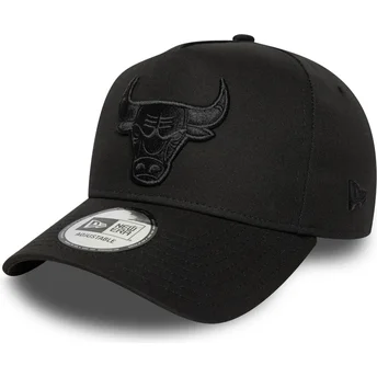 Gorra curva negra snapback E Frame Essential de Chicago Bulls NBA de New Era