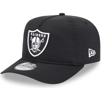 Gorra curva negra ajustable Golfer Everyday Nylon de Las Vegas Raiders NFL de New Era