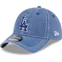 gorra-curva-azul-ajustable-con-logo-azul-9twenty-washed-contrast-de-los-angeles-dodgers-mlb-de-new-era