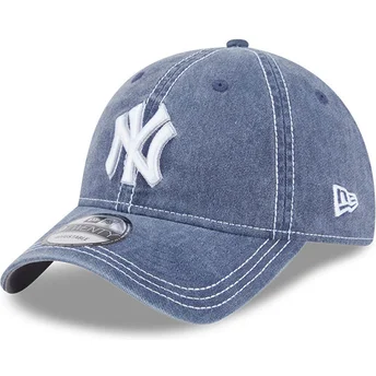 Gorra curva gris ajustable 9TWENTY Washed Contrast de New York Yankees MLB de New Era