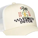 gorra-trucker-beige-y-blanca-surf10-de-von-dutch