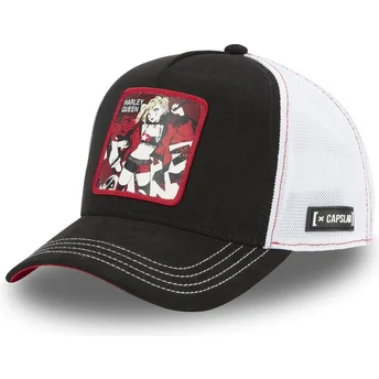 Gorra trucker negra y blanca Harley Quinn DC8 QUE DC Comics de Capslab