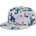 gorra-plana-blanca-snapback-9fifty-print-spring-training-fan-pack-2025-de-los-angeles-dodgers-mlb-de-new-era