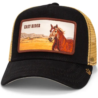 Gorra trucker negra caballo Easy Rider Wild Heart The Farm de Goorin Bros.