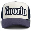 gorra-trucker-beige-y-azul-marino-full-flavor-wordmark-french-terry-de-goorin-bros