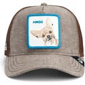 gorra-trucker-marron-perro-chihuahua-amigo-suited-friend-business-professional-the-farm-de-goorin-bros