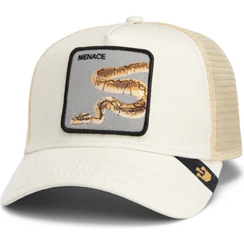 Gorra trucker beige serpiente Menace Deadly Companion Core Canvas The Farm de Goorin Bros.