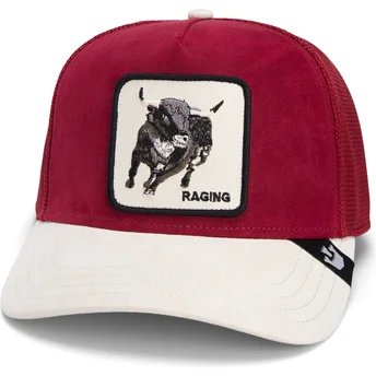 Gorra trucker roja toro The Suede Bull Global Core Micro Suede The Farm de Goorin Bros.