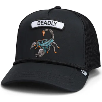 Gorra trucker negra escorpión GB2 Deadly Scorp The Rocker The Farm de Goorin Bros.