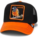 gorra-trucker-negra-y-naranja-pajaro-the-diehard-bird-fab-farm-de-goorin-bros