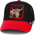gorra-trucker-negra-y-roja-vaca-the-goat-steer-fab-farm-de-goorin-bros