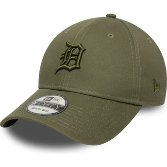 Gorra curva verde ajustable con logo verde 9FORTY Colour Pack de Detroit Tigers MLB de New Era