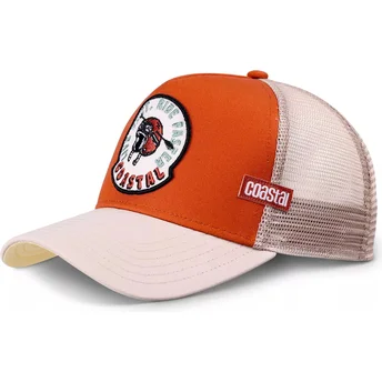 Gorra trucker naranja y beige Live Fast Ride Faster HFT de Coastal