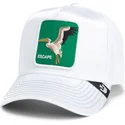 gorra-trucker-blanca-pelicano-pajaro-escape-not-into-yoga-great-escape-the-farm-de-goorin-bros