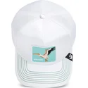 gorra-trucker-blanca-pelicano-pajaro-escape-not-into-yoga-great-escape-the-farm-de-goorin-bros