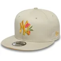 gorra-plana-beige-snapback-9fifty-floral-de-new-york-yankees-mlb-de-new-era