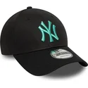 gorra-curva-negra-ajustable-con-logo-azul-9forty-league-essential-de-new-york-yankees-mlb-de-new-era