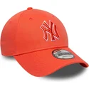 gorra-curva-naranja-ajustable-con-logo-naranja-9forty-team-outline-de-new-york-yankees-mlb-de-new-era