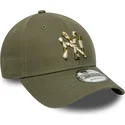gorra-curva-verde-ajustable-9forty-seasonal-infill-de-new-york-yankees-mlb-de-new-era