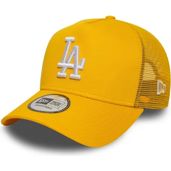 Gorra trucker amarilla A Frame League Essential de Los Angeles Dodgers MLB de New Era