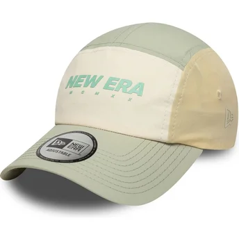 Gorra curva beige y verde ajustable Runner Tech de New Era