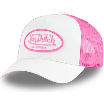 Gorra trucker blanca y rosa FLUO01 CT de Von Dutch