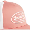 gorra-trucker-rosa-y-blanca-ajustable-lof-b25-de-von-dutch