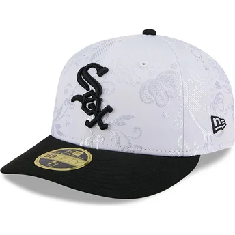 Gorra plana blanca y negra ajustada 59FIFTY Day Low...