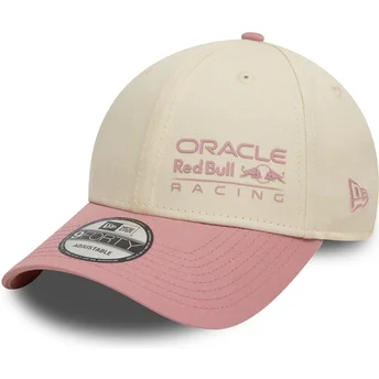 Gorra curva beige y rosa ajustable 9FORTY Contrast de Red Bull Racing Formula 1 de New Era