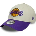 gorra-curva-beige-y-violeta-ajustable-9forty-contrast-patch-de-los-angeles-lakers-nba-de-new-era