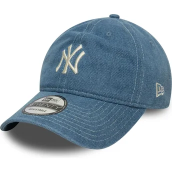 Gorra curva azul ajustable 9TWENTY Denim de New York Yankees MLB de New Era