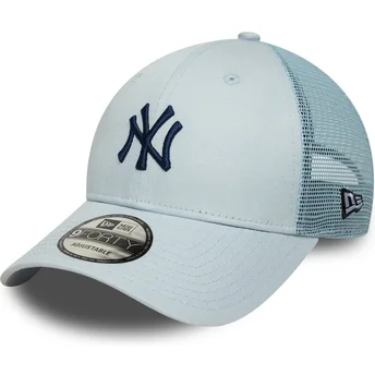 Gorra trucker azul ajustable con logo azul marino 9FORTY Homefield de New York Yankees MLB de New Era