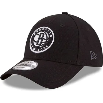Gorra curva negra ajustable para niño 9FORTY The League de Brooklyn Nets NBA de New Era