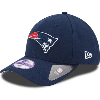 Gorra curva azul marino ajustable para niño 9FORTY The League de New England Patriots NFL de New Era