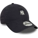 gorra-curva-azul-marino-ajustable-9twenty-mini-logo-washed-de-new-york-yankees-mlb-de-new-era