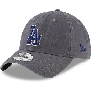 Gorra curva gris ajustable con logo azul 9TWENTY Core Classic de Los Angeles Dodgers MLB de New Era